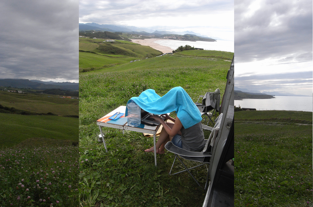 Selected Desks, 2011, Oyambre, Spain (Working on  a road trip)