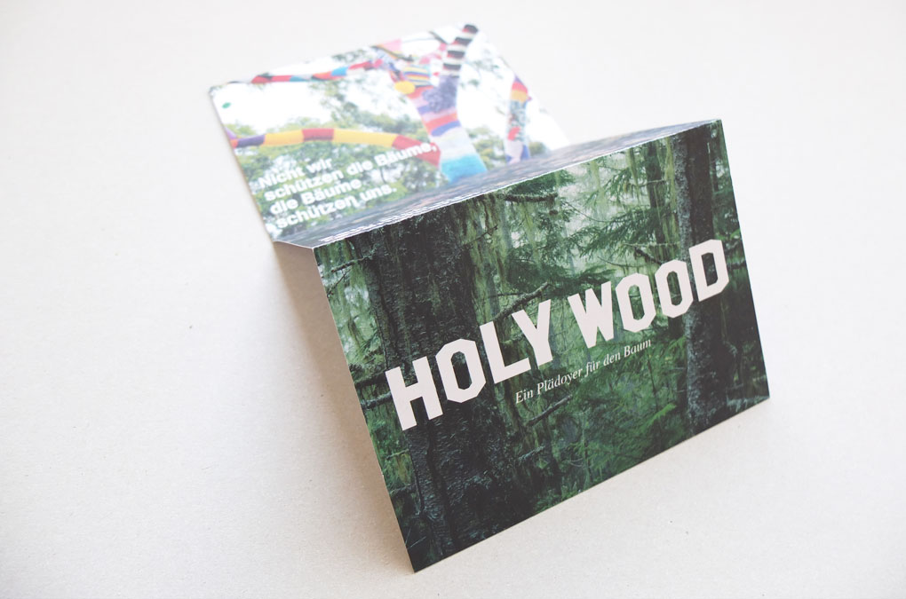 Initiative HOLY WOOD, Infoflyer Cover Design/Layout