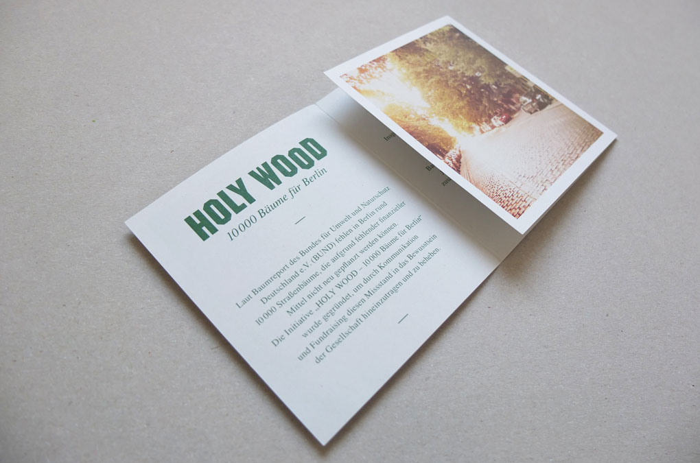 Initiative HOLY WOOD, Infoflyer Design/Layout