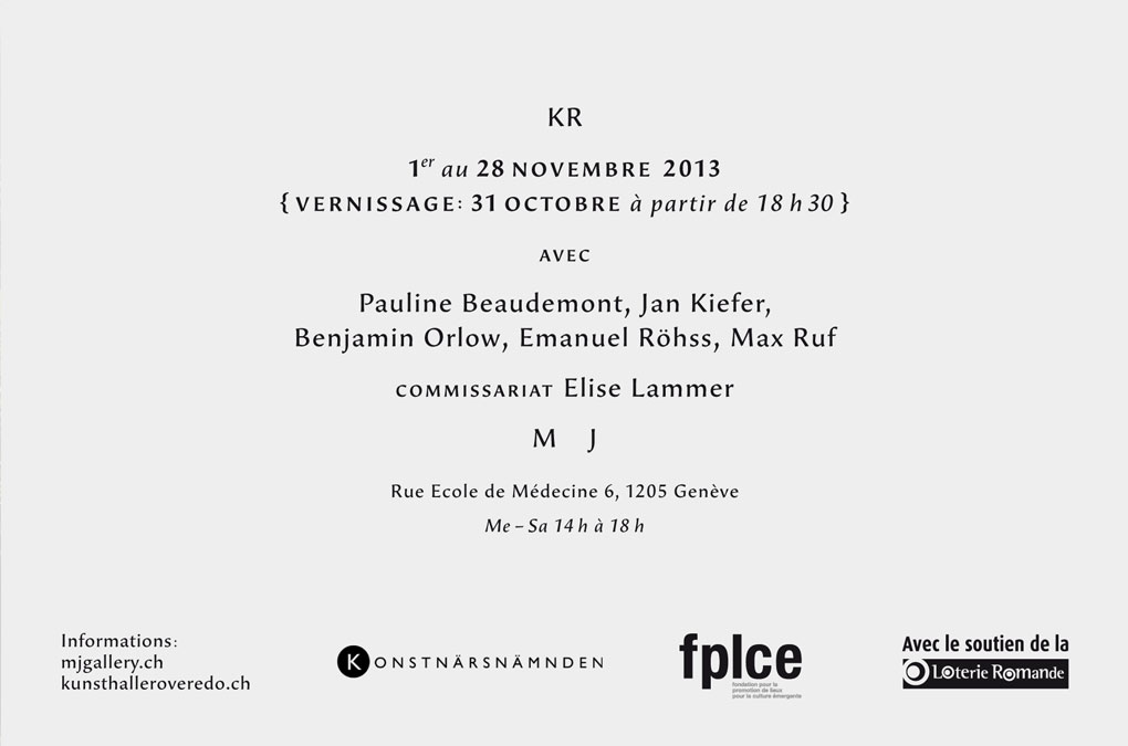 KR, Exhibition invite, Design/Layout