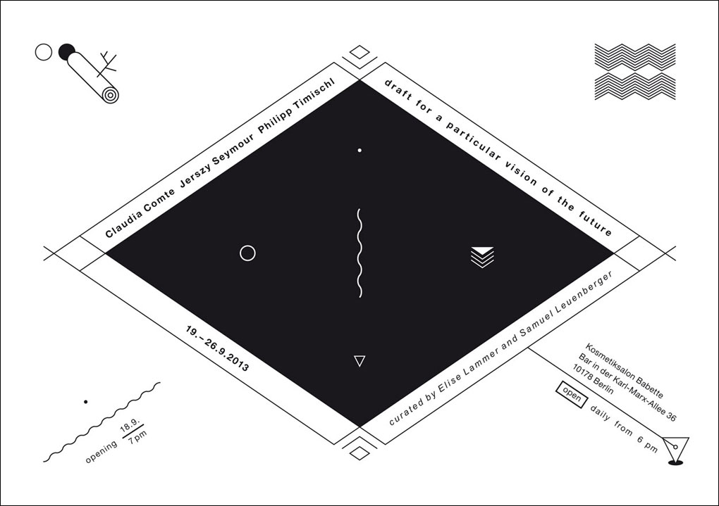 Draft for a particular vision of the future, Invitation flyer, Design/Layout