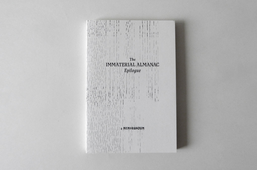 The Immaterial Almanac, Cover design
