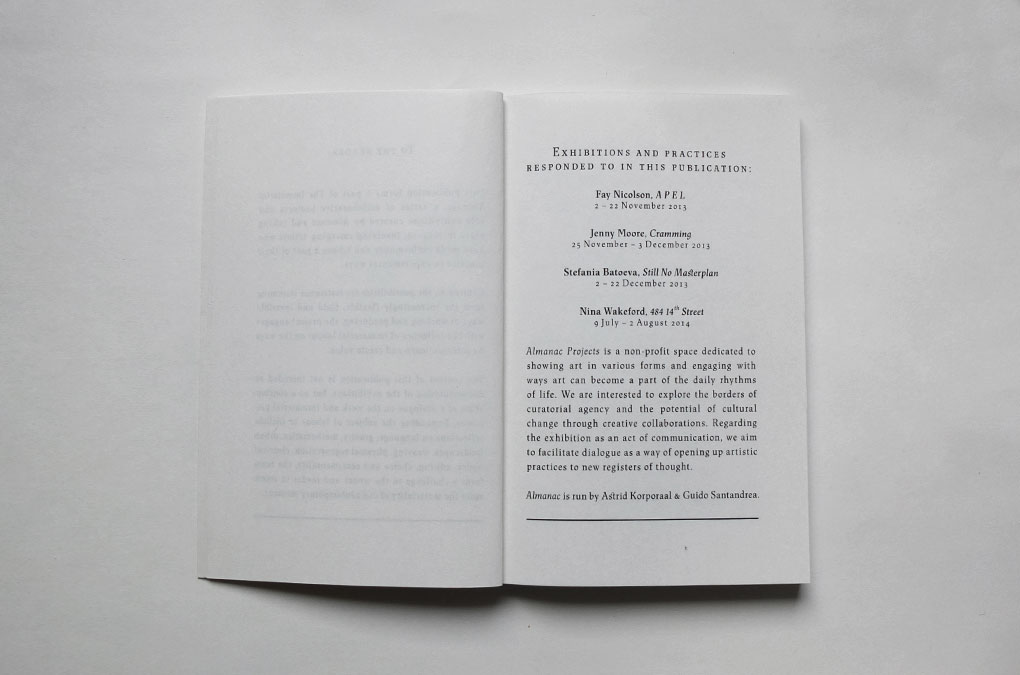 The Immaterial Almanac, Design/Layout