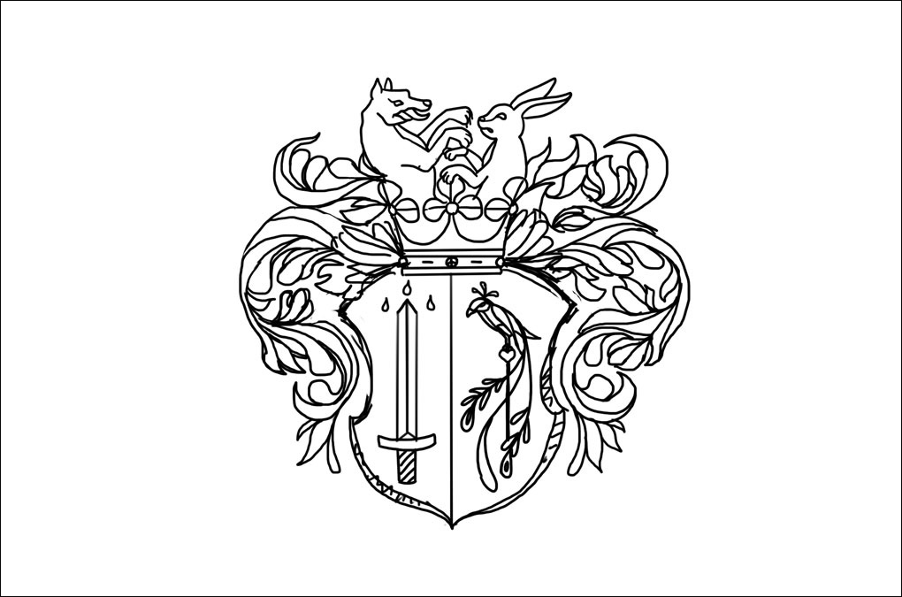 Knut Ljungfelt, Coat of arms, Sketch