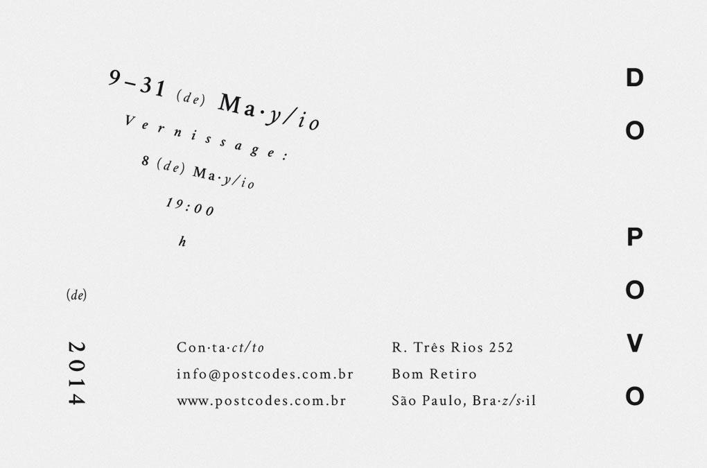 Postcodes, Invitation/flyer design/layout