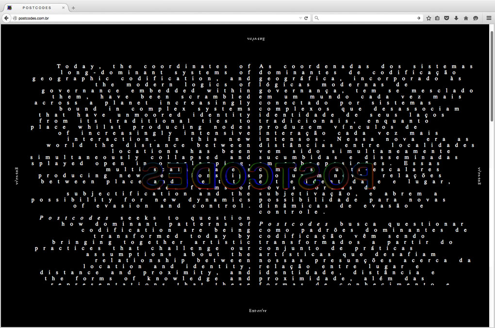 Postcodes, Webdesign