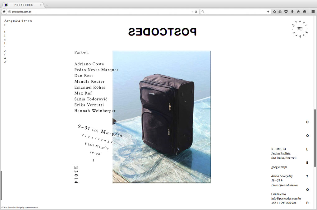 Postcodes, Webdesign