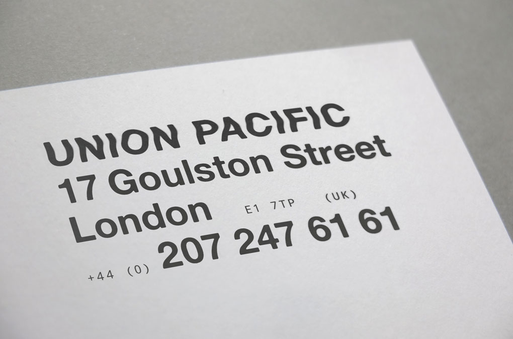 UNION PACIFIC, Letterhead