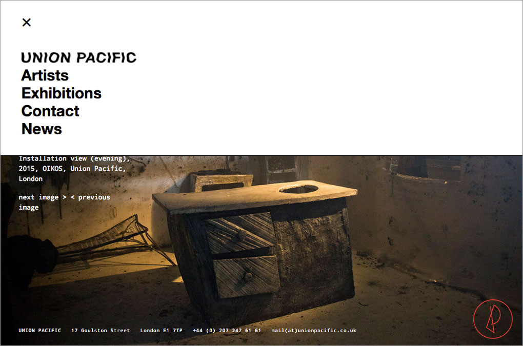 UNION PACIFIC, Webdesign