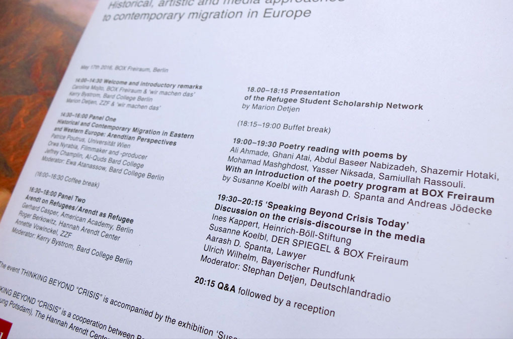 Thinking Beyond Crisis, Design/layout, detail